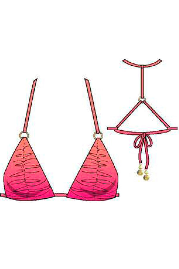 Sunshine 79 Ombre Illusions Tri-Slader Bikini Top
